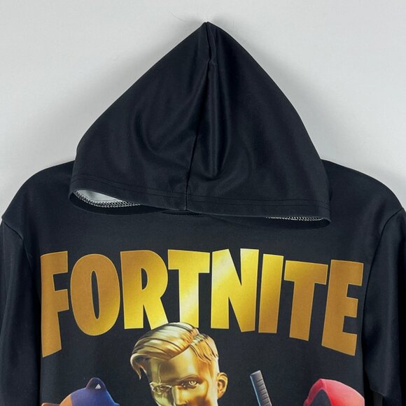 Unbranded Sweatshirt Hoodie Size M Black Long Sleeve Stretch Round Neck Fortnite - Picture 2 of 8